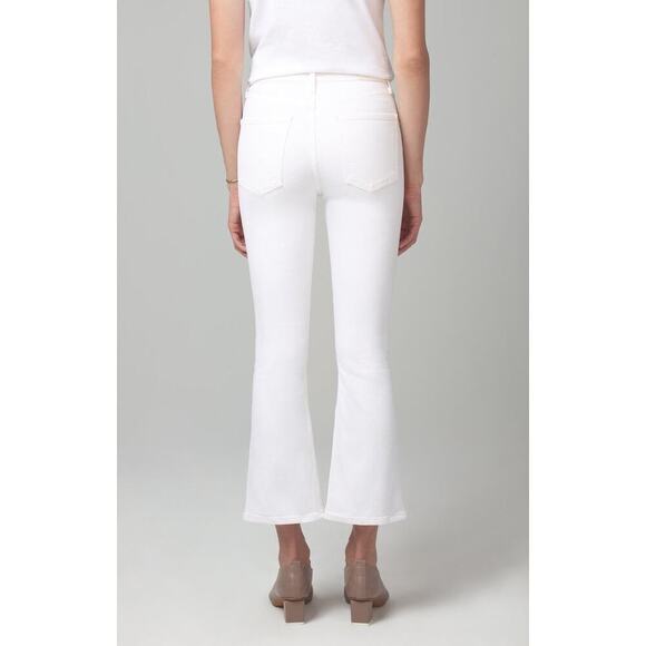 Citizens of Humanity Demy Crop Flare Jeans Size 27 Unveil White Denim Casual - Picture 2 of 14
